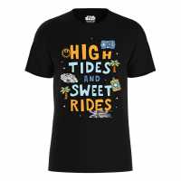 Star Wars High Tides And Sweet Rides T-Shirt Black Дамски стоки с герои