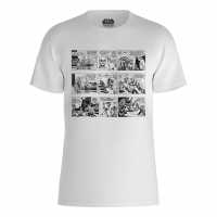 Star Wars Comic Strip T-Shirt White Дамски стоки с герои