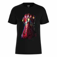 Character Marvel Iron Man Gauntlet T-Shirt Black Дамски стоки с герои
