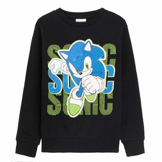 Детско облекло с герои Character Sonic The Hedgehog Sweatshirt And Jogger Set Black Character Sonic The Hedgehog Sweatshirt And Jogger Set Black Детско облекло с герои