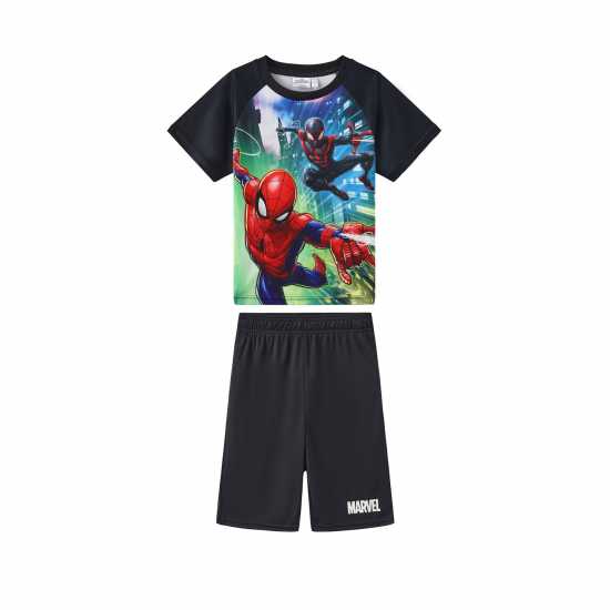 Character Junior Sports Tee And Short Set Спайдърмен Детско облекло с герои