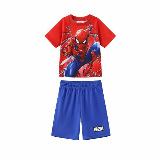 Character Junior Sports Tee And Short Set Спайдърмен Детско облекло с герои