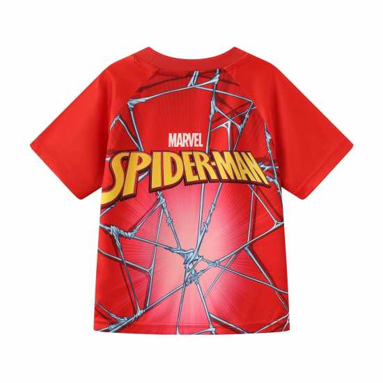 Character Junior Sports Tee And Short Set Спайдърмен Детско облекло с герои