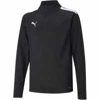 Puma Teamliga Quarter Zip Top Jr Fleece Unisex Kids Black 