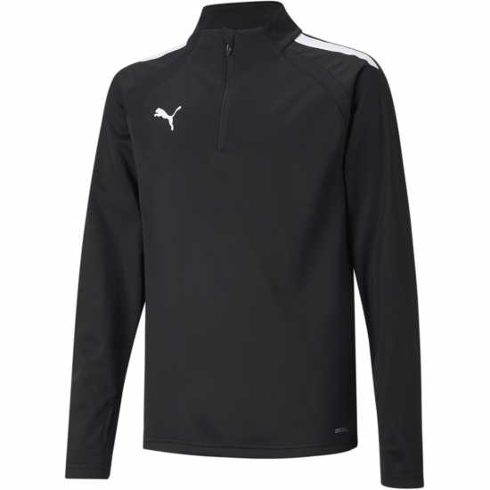 Puma Teamliga Quarter Zip Top Jr Fleece Unisex Kids Black 