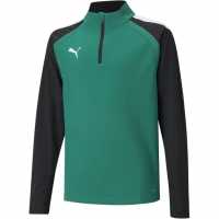 Puma (4) Teamliga 1/4 Zip Top Juniors Зелено 