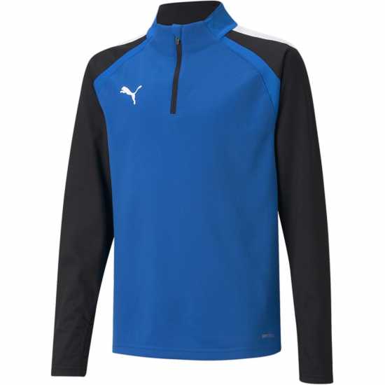Puma Teamliga Quarter Zip Top Jr Fleece Unisex Kids Blue 