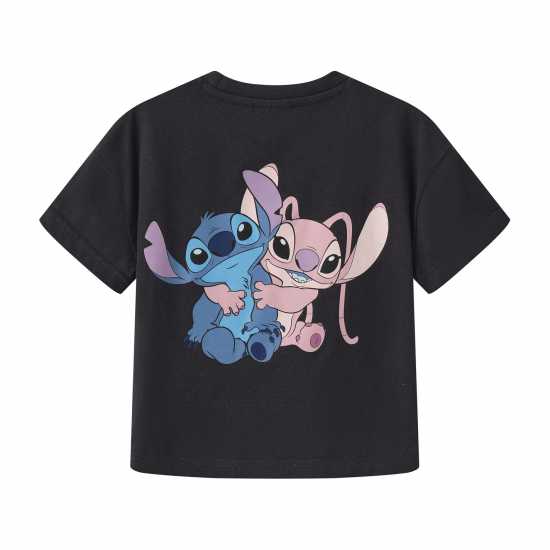 Character Short Sleeve T-Shirt Infant Girls Stitch Детско облекло с герои