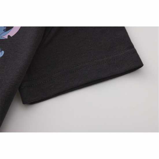 Character Short Sleeve T-Shirt Infant Girls Stitch Детско облекло с герои