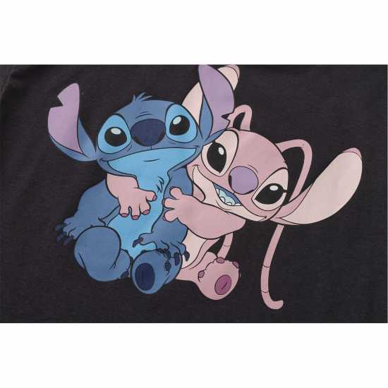 Character Short Sleeve T-Shirt Infant Girls Stitch Детско облекло с герои