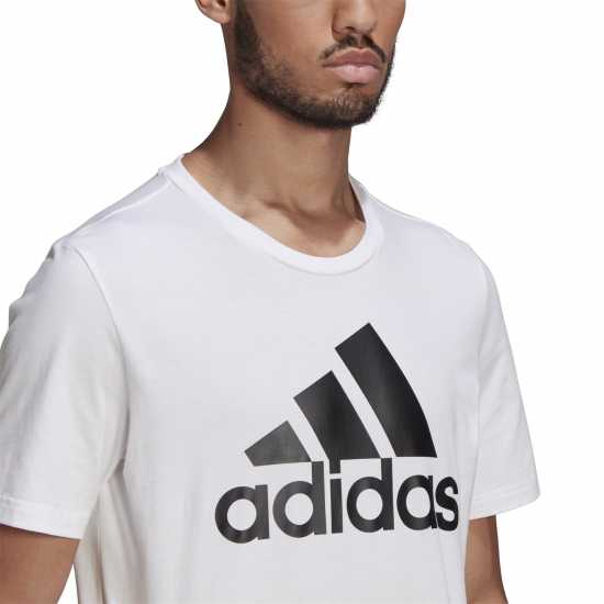 Adidas Мъжка Риза Essentials Big Logo T-Shirt Mens White / Black Мъжко облекло за едри хора
