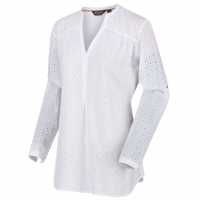 Regatta Риза С Дълъг Ръкав Maelie Long Sleeve Shirt White Дамски ризи и тениски
