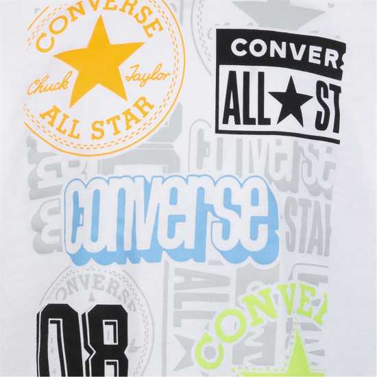 Converse Junior All Over Print Crew And Short Set  