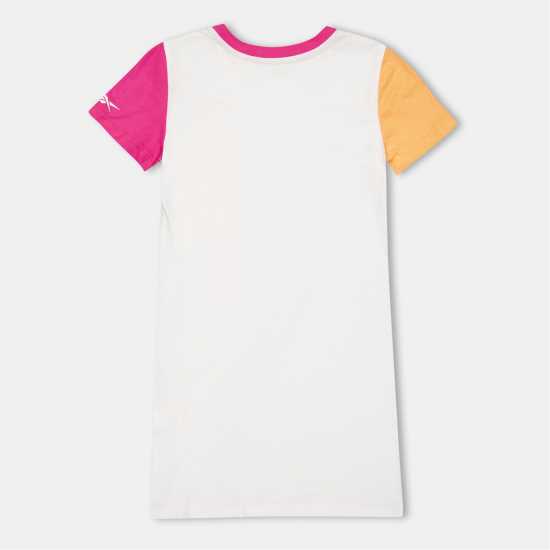 Reebok Рокля-Риза Kids' Block T-Shirt Dress White 