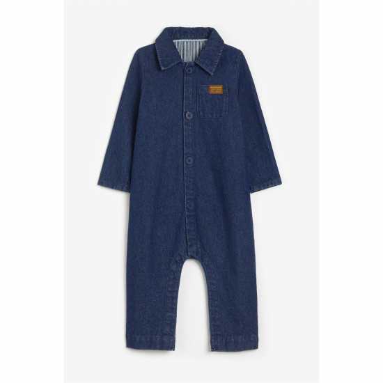 Baby Boys Button Up Boiler Suit  - Бебешки дрехи
