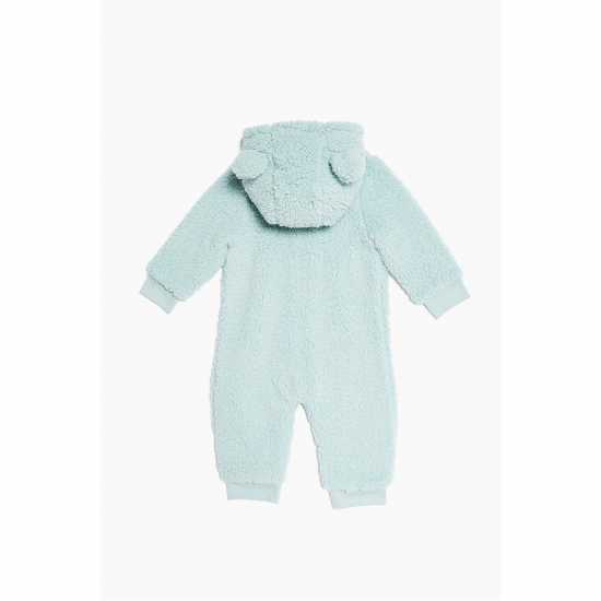 Boy Novelty Sherpa Romper Blue  Бебешки дрехи