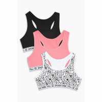 Girls Pack Of 5 Peace Vibes Crop Tops