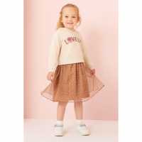 Be You Younger Girl Tulle Dress And Hoody  Детски суитчъри и блузи с качулки