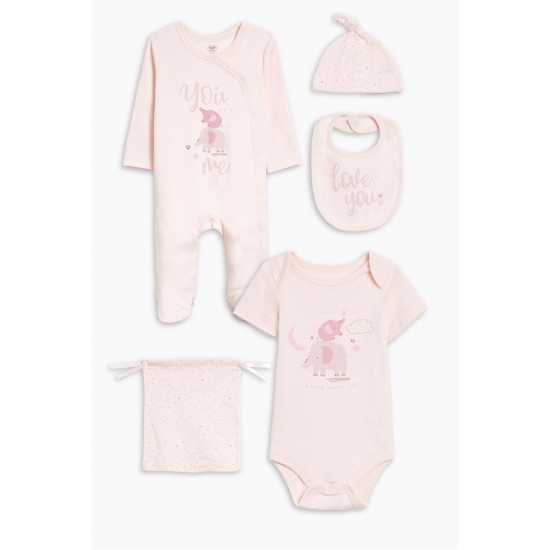 Girls 5 Piece You And Me Set With Bag Pink  Детски клинове