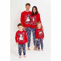 Unisex Family Christmas Festive Friends Snowman Slogan Pyjamas  Детски пижами