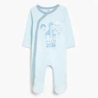 Boys Born In 2024 Sleepsuit And Comforter Blue  Бебешки дрехи