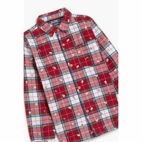 Boys Christmas Shirt And Chino Set Red  Детски ризи
