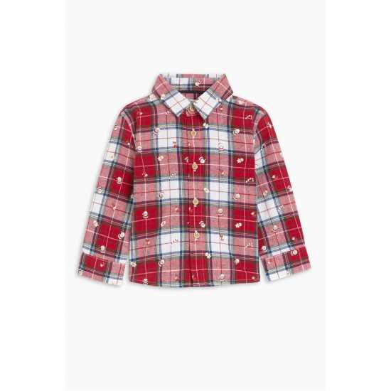 Boys 3 Piece Tartan Shirt Bow Tie And Chino Set Red/navy  Бебешки дрехи