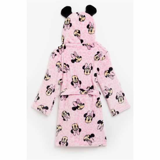 Disney Mouse Girls Pink Leopard Print Robe  Детско облекло с герои