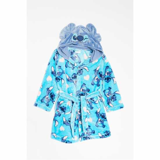 Disney Girls Stitch Novelty Robe Blue  - Детско облекло с герои