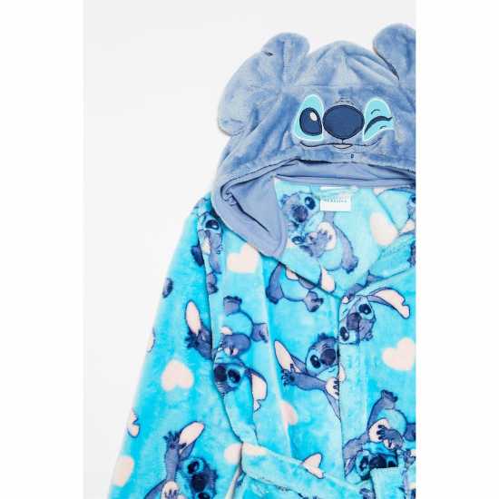 Disney Girls Stitch Novelty Robe Blue  - Детско облекло с герои