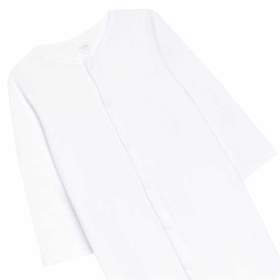 Unisex Pack Of 5 Long Sleeve Sleepsuits White  Бебешки дрехи