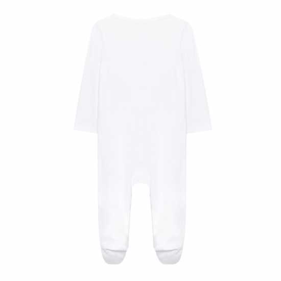 Unisex Pack Of 5 Long Sleeve Sleepsuits White  Бебешки дрехи
