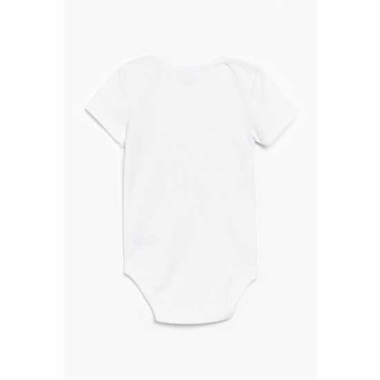 Unisex Pack Of 5 Short Sleeve Bodysuits White  Бебешки дрехи