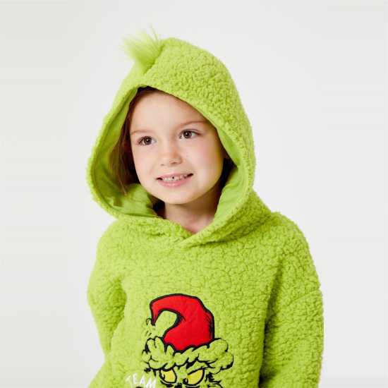 Family Grinch Fleece Snuggle Hood Pyjama Green  Детско облекло с герои