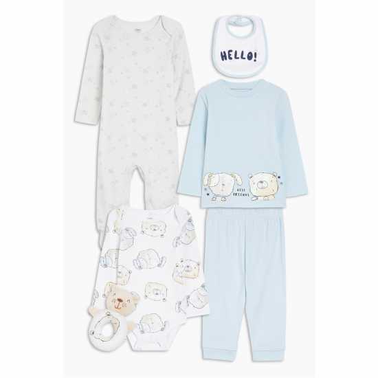 Studio Baby Boy 6 Piece Bear Gift Set  Детски пижами