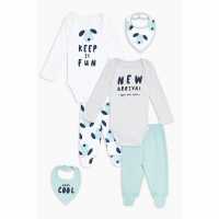 Hello World Baby Boy 6 Piece New Arrival Set  Бебешки дрехи