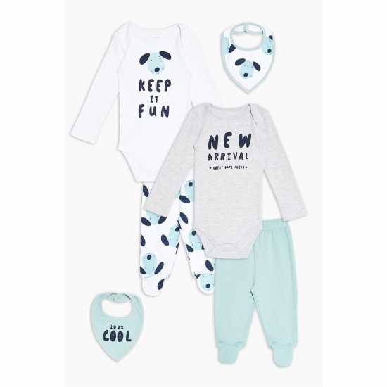 Hello World Baby Boy 6 Piece New Arrival Set  Бебешки дрехи