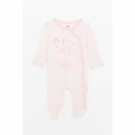 Girls Born In 2024 Sleepsuit And Comforter Pink  Бебешки дрехи