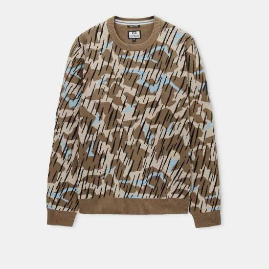 Weekend Offender Difranco Camo Knit Sweater  