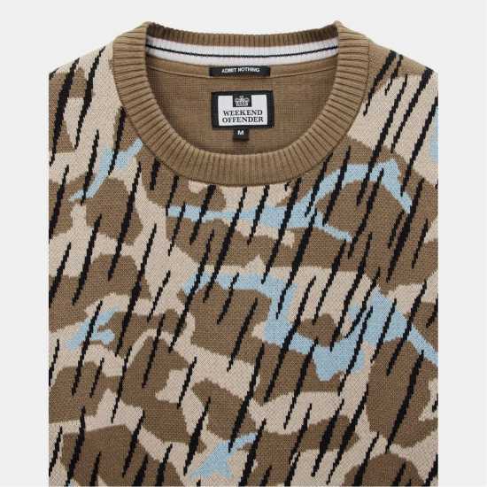 Weekend Offender Difranco Camo Knit Sweater  