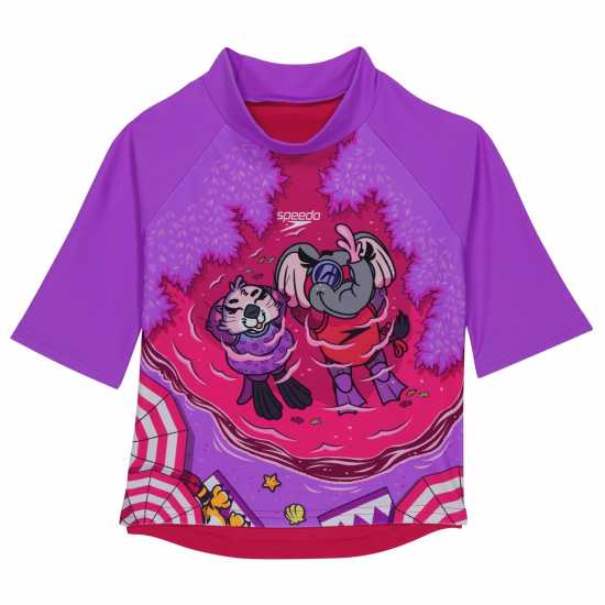 Детски бански и бикини Speedo Girls Learn To Swim Sun Protection Top & Short Speedo Girls Learn To Swim Sun Protection Top & Short Детски бански и бикини