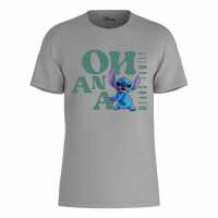Disney Lilo & Stitch Ohana Means Family T-Shirt Grey Дамски стоки с герои
