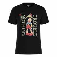 Disney Pinocchio Nothing But Trouble T-Shirt Black Дамски стоки с герои