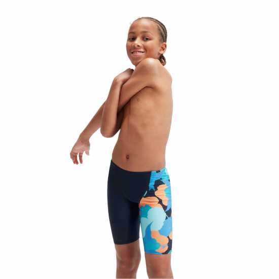 Speedo Детскоюношески Плувен Клин Digital Allover V-Cut Jammer Juniors Navy/Blue Детски бански и бикини