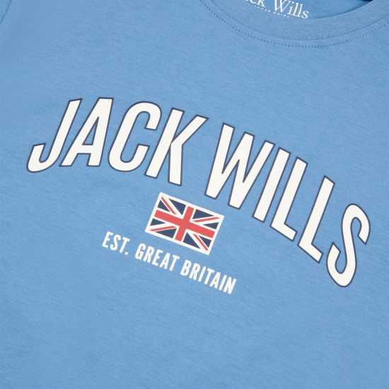 Jack Wills Flag Drp Shldr T Ch99 Riverside Детски тениски и фланелки