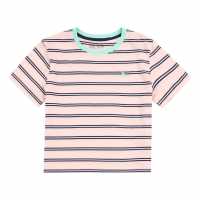 Jack Wills Jw Ss Stripe Tee Ch99 Crystal Rose Детски тениски и фланелки