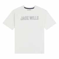 Jack Wills Collegiate Os Tee Jn99 Marshmallow Детски тениски и фланелки