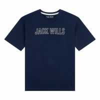 Jack Wills Collegiate Os Tee Jn99 Navy Blazer Детски тениски и фланелки