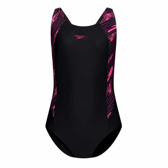 Детски бански и бикини Speedo Бански Костюм Момиче Hyperboom Splice Muscleback Swimsuit Junior Girls Черно/Розово Speedo Бански Костюм Момиче Hyperboom Splice Muscleback Swimsuit Junior Girls Черно/Розово Детски бански и бикини