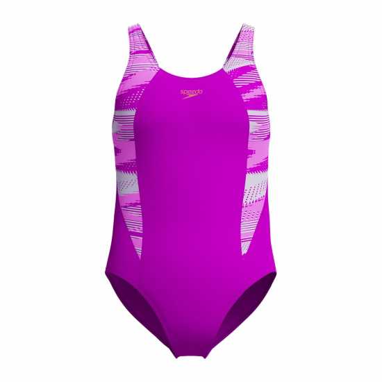 Speedo Бански Костюм Момиче Hyperboom Splice Muscleback Swimsuit Junior Girls Дива Детски бански и бикини